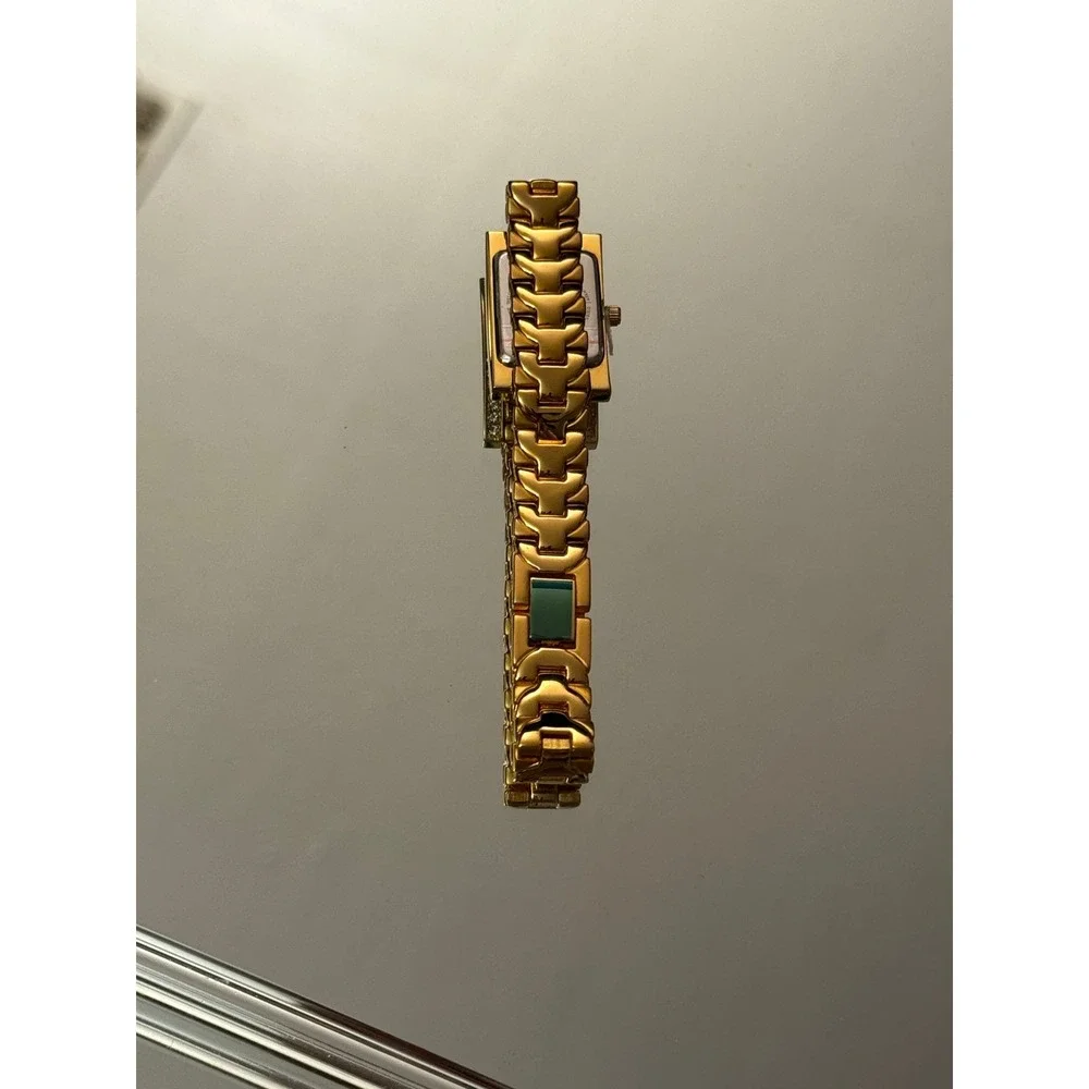 JBK Jacqueline‎ Kennedy Camrose & Kross Gold Tone Crystal Tank Watch M1210762
